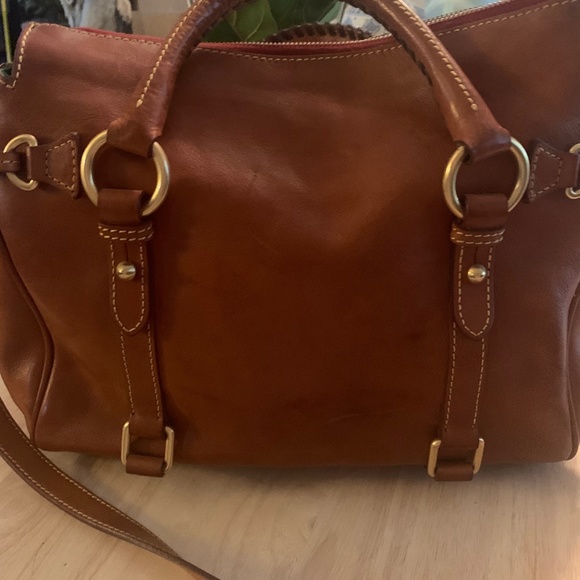 Natural Leather Dooney & Bourke Florentine Satchel - Picture 2 of 8